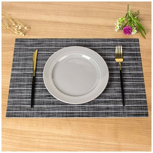 Homsef Striped PVC & PET Placemats, 45 × 30 cm, Set of 4