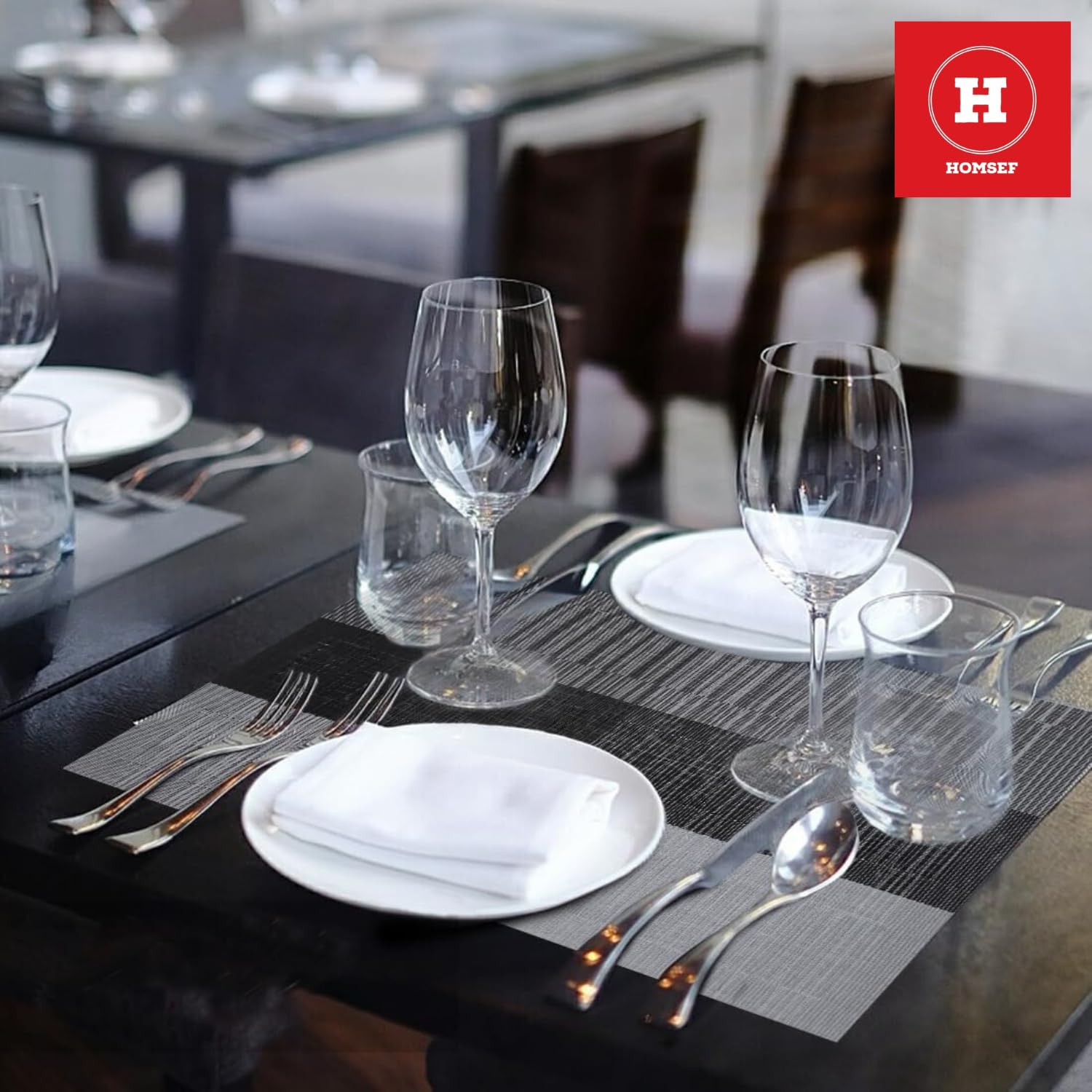 HOMSEF PVC Heat Resistant & Washable, Unique Designs Placemats for Dining Table a Set of 4pcs (Size 45x30 CM) - Image 7