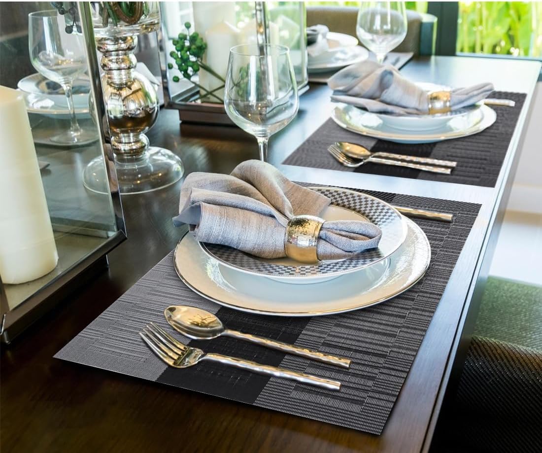 HOMSEF PVC Heat Resistant & Washable, Unique Designs Placemats for Dining Table a Set of 4pcs (Size 45x30 CM) - Image 6