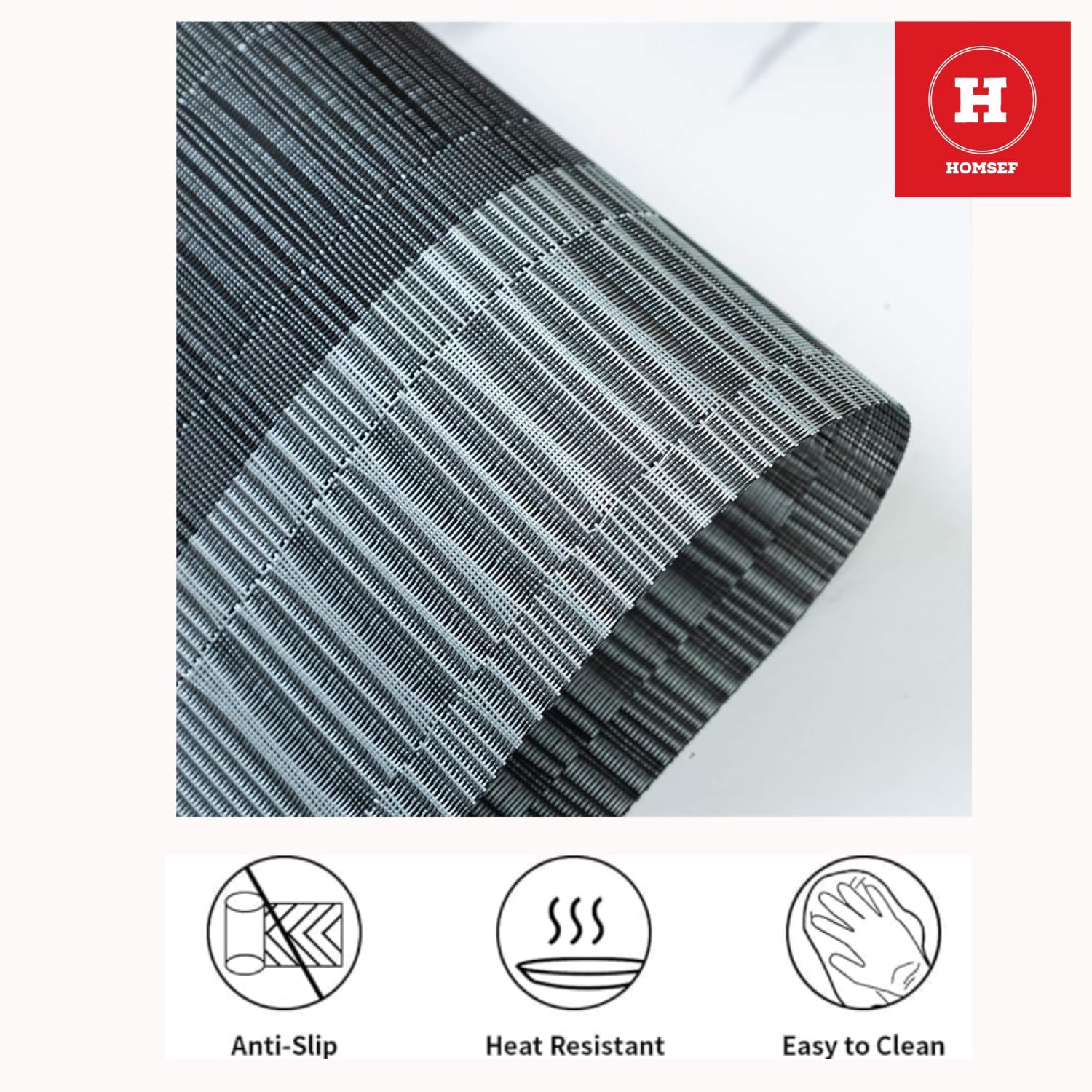 HOMSEF PVC Heat Resistant & Washable, Unique Designs Placemats for Dining Table a Set of 4pcs (Size 45x30 CM) - Image 8