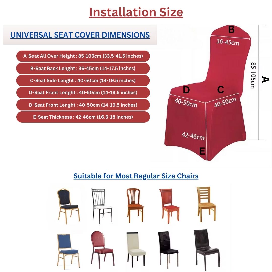HOMSEF Stretchable Elastic Four-Ways Spandex Universal Banquet/ Marriage/ Event Chair Cover - Image 6