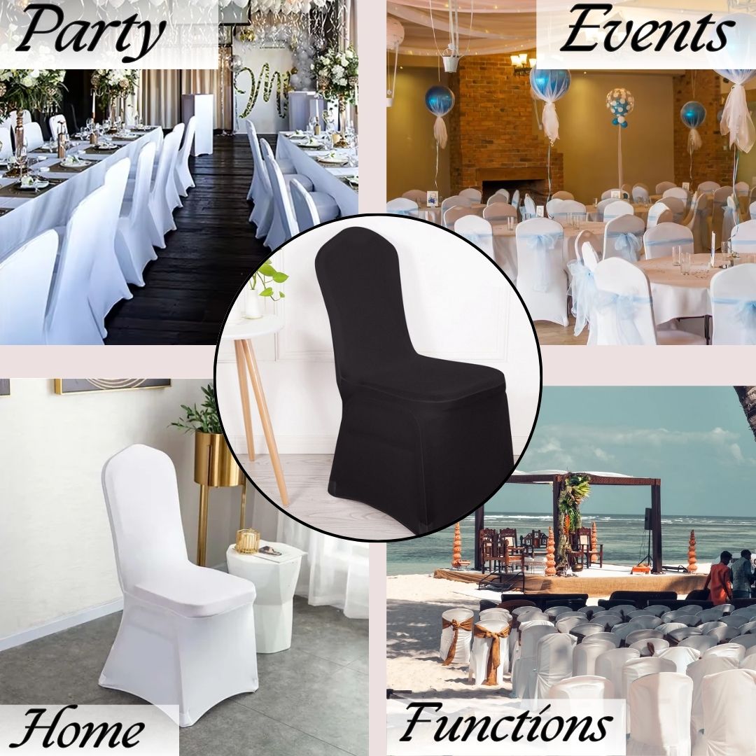HOMSEF Stretchable Elastic Four-Ways Spandex Universal Banquet/ Marriage/ Event Chair Cover - Image 3