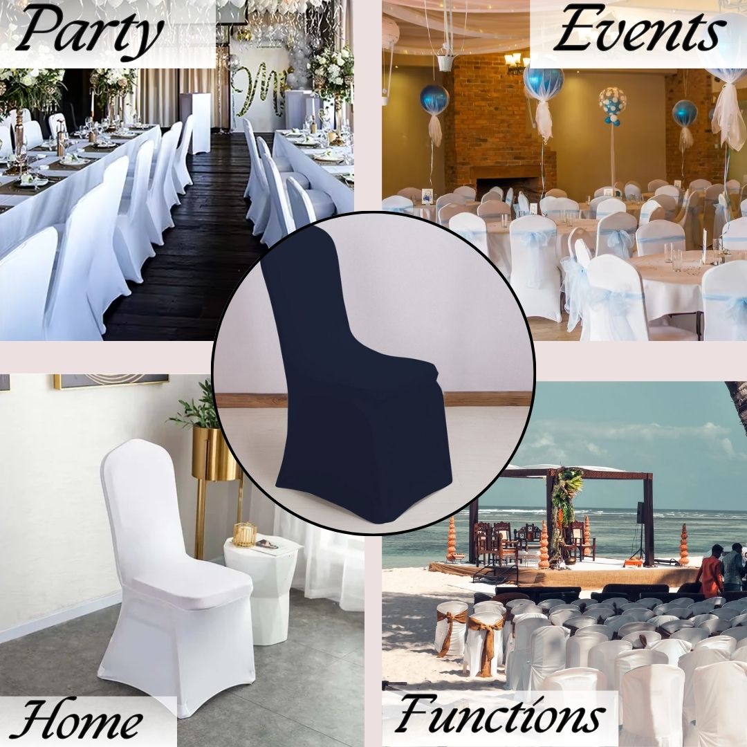 HOMSEF Stretchable Elastic Four-Ways Spandex Universal Banquet/ Marriage/ Event Chair Cover - Image 3