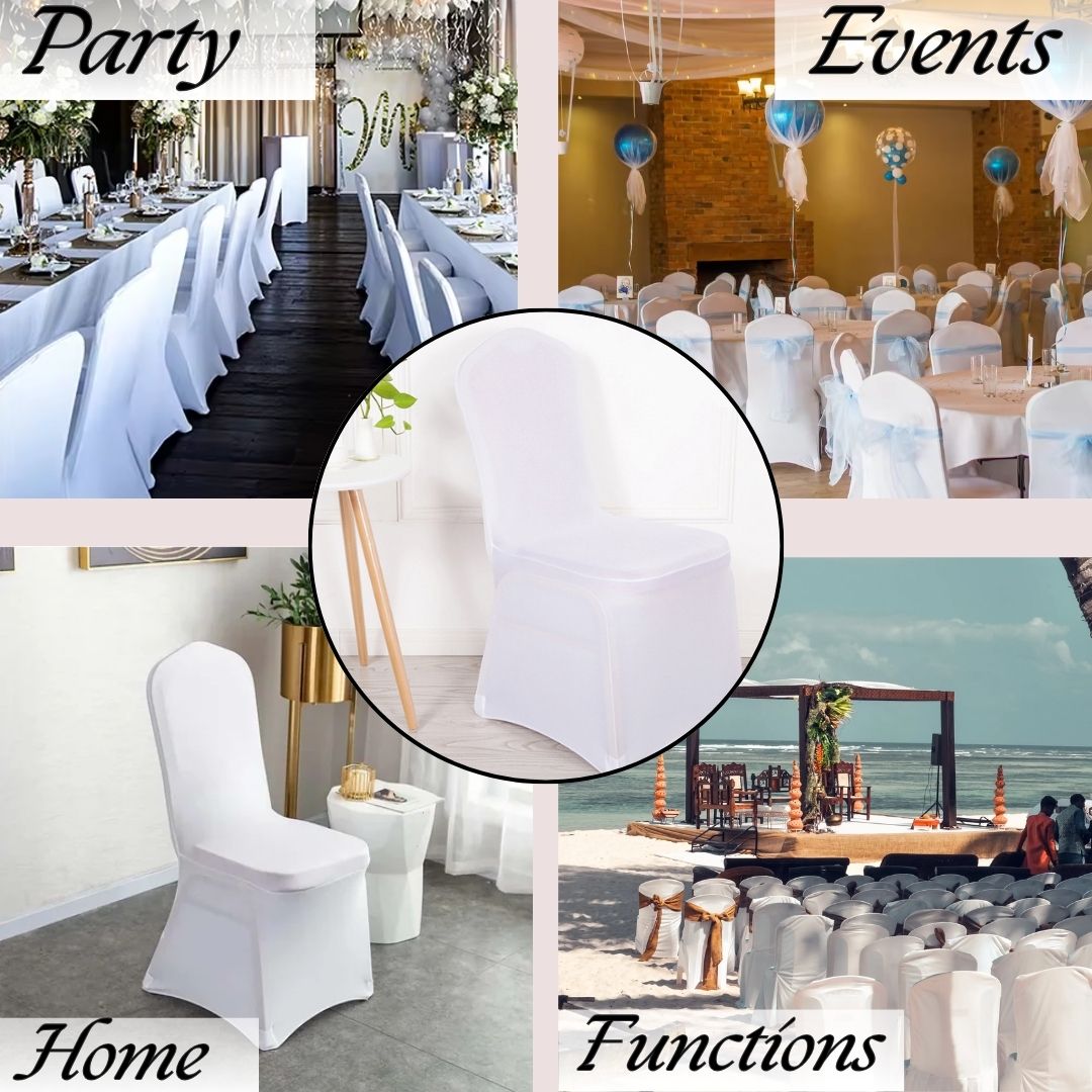 HOMSEF Stretchable Elastic Four-Ways Spandex Universal Banquet/ Marriage/ Event Chair Cover - Image 3