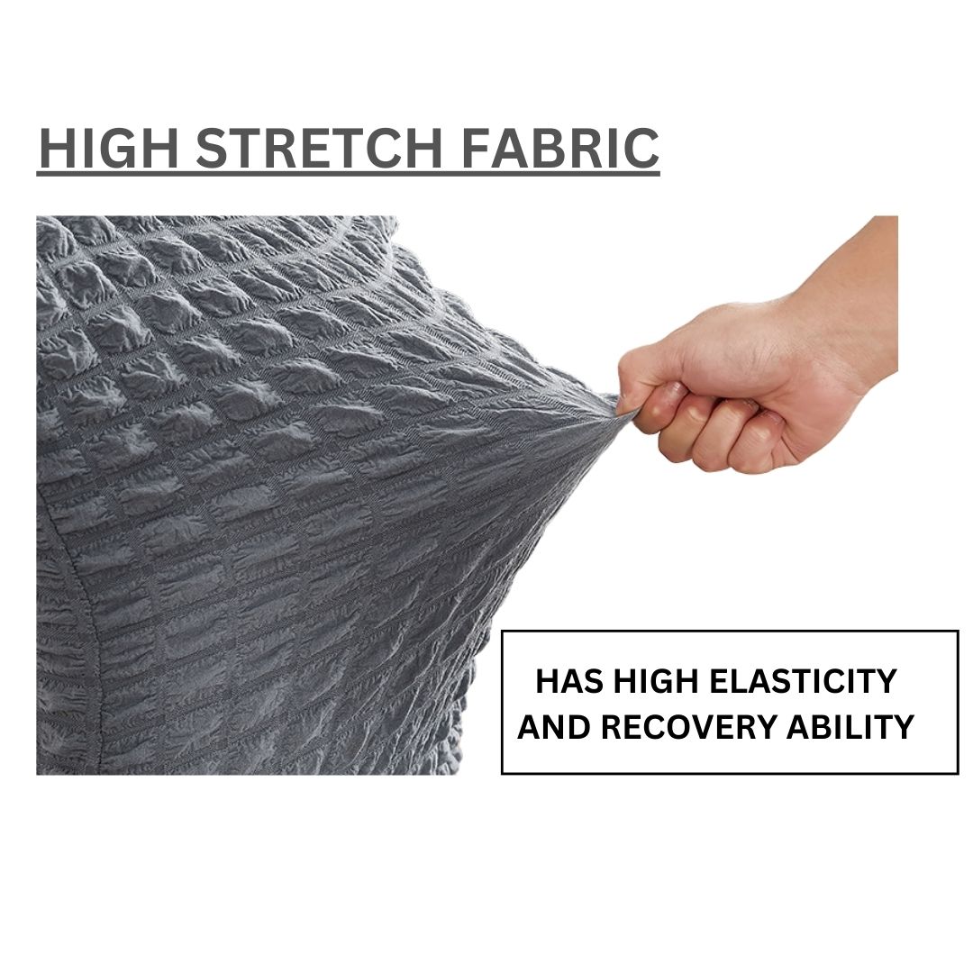 HOMSEF High Elastic Stretchable Fabric Bubble with Frill/Turkish Style Chair Cover - Image 4