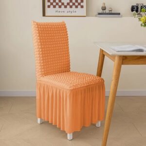 Homsef Bubble Frill Stretch Dining Chair Cover