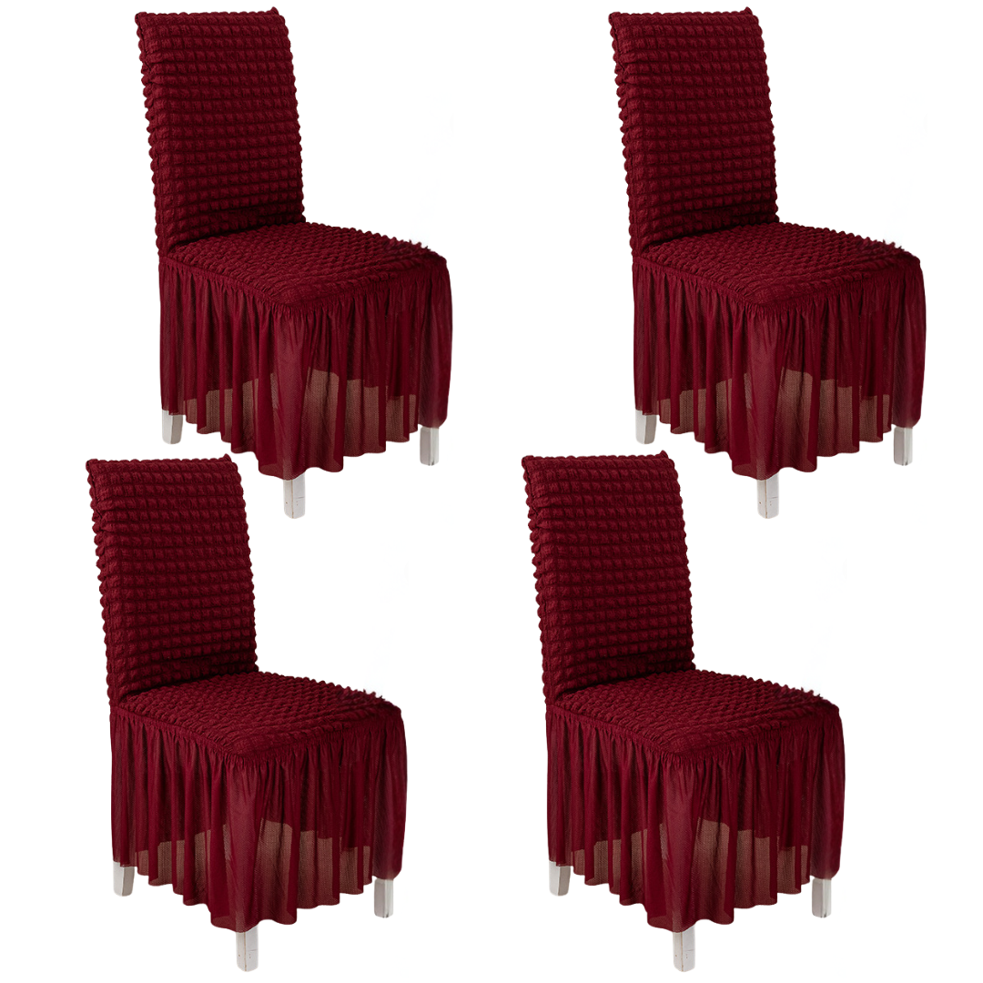 Homsef Turkish Bubble Frill Stretch Chair Cover - Image 3