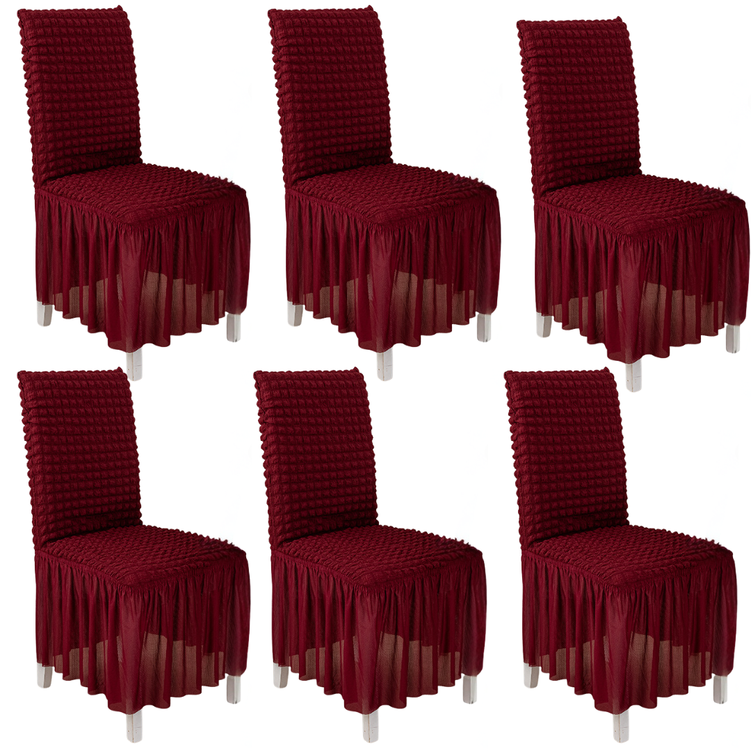 Homsef Turkish Bubble Frill Stretch Chair Cover - Image 4