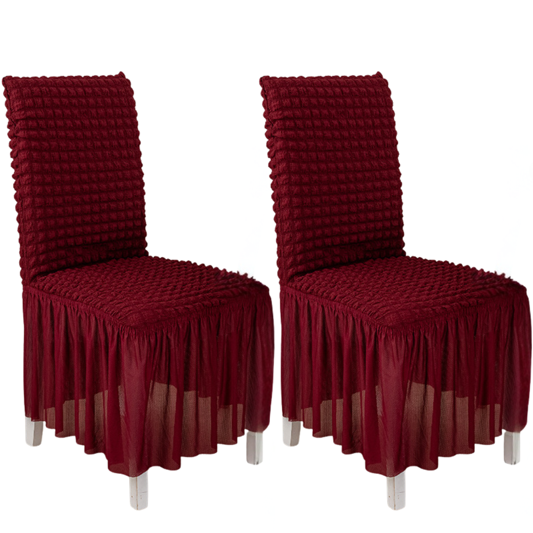 Homsef Turkish Bubble Frill Stretch Chair Cover - Image 2