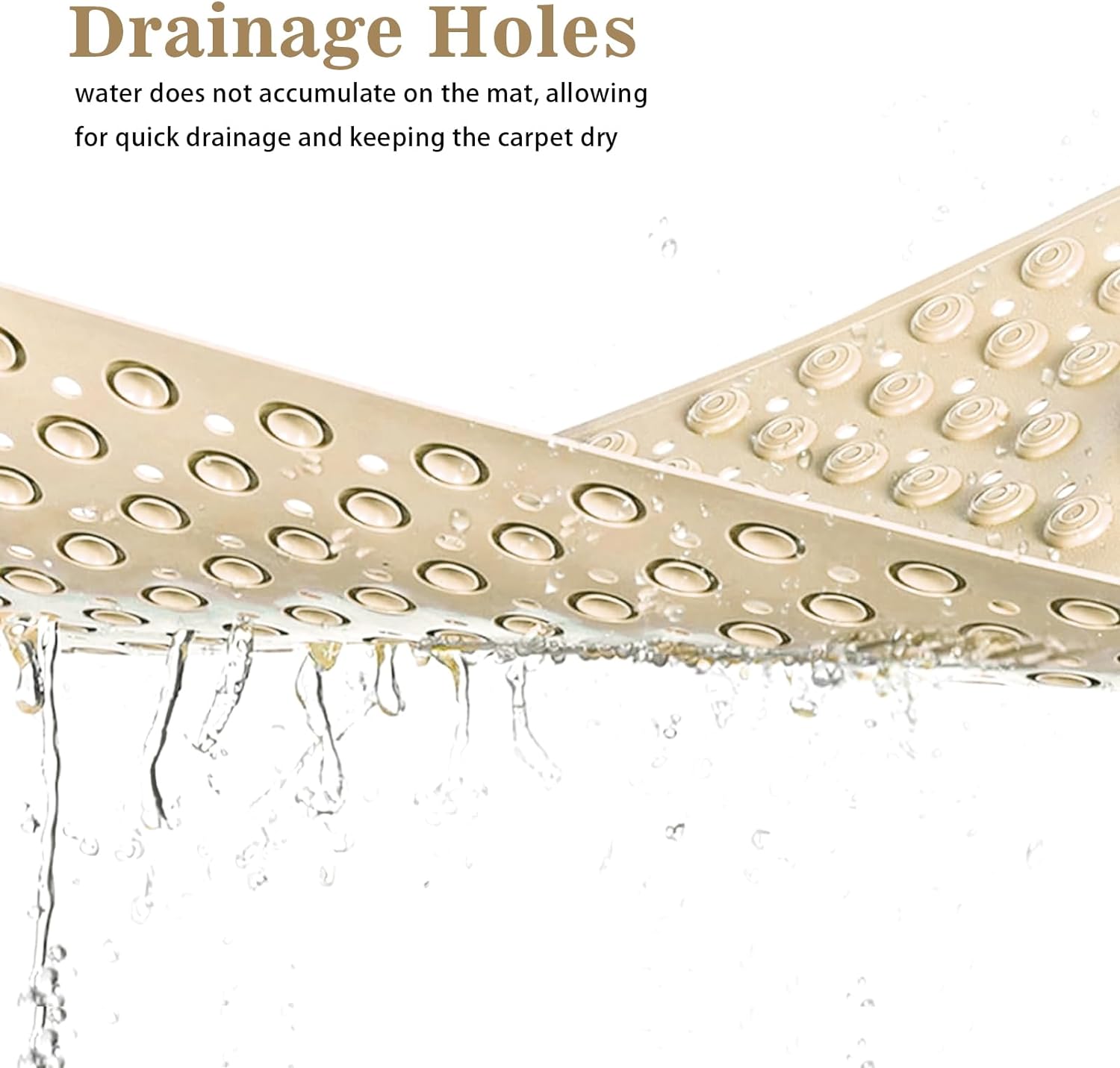 HOMSEF PVC Anti-Slip With Suction Cups & Drain Holes Foot Scrubber Shower Mat for All Ages - Image 5