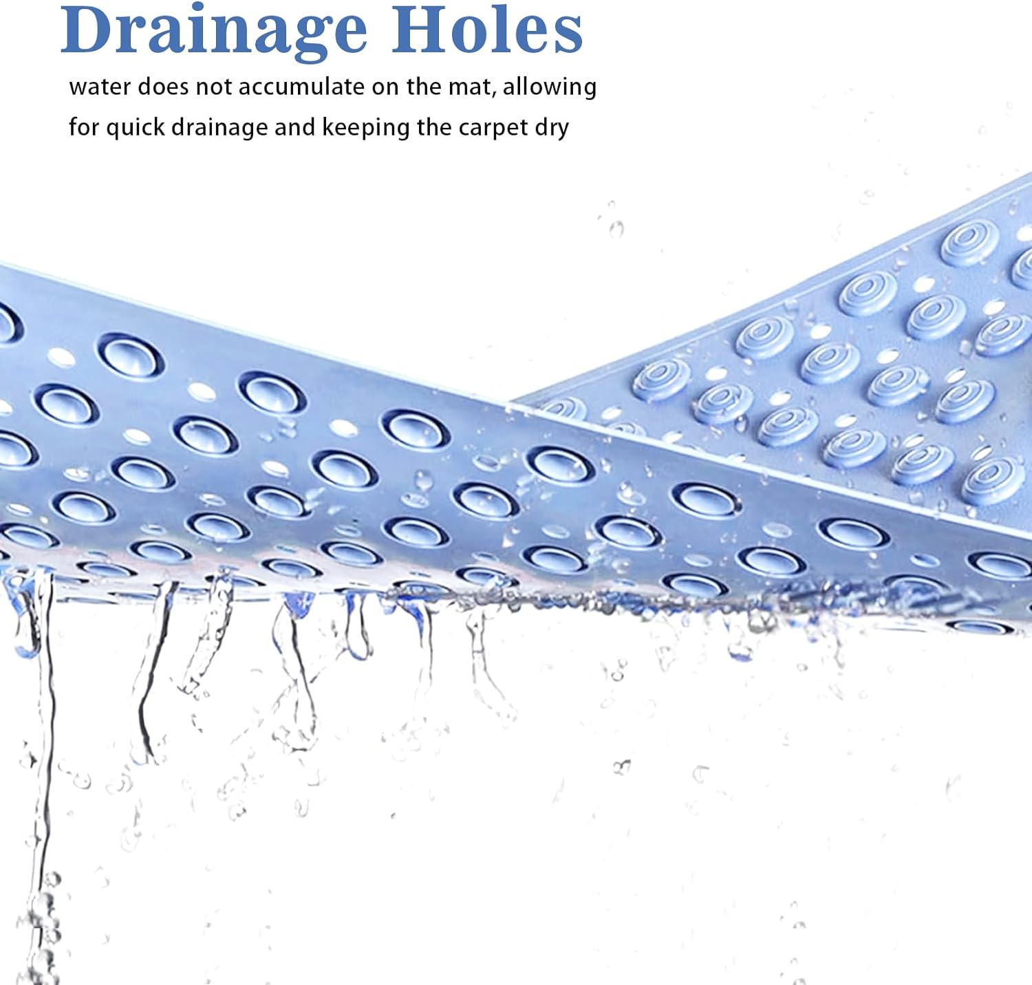 HOMSEF PVC Anti-Slip With Suction Cups & Drain Holes Foot Scrubber Shower Mat for All Ages - Image 6