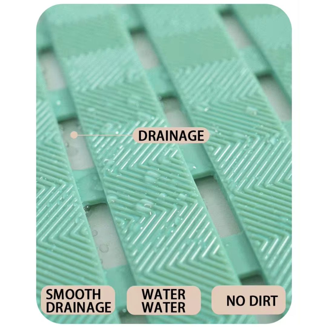 HOMSEF Lightweight PVC Non-Slip with Drain Holes Shower Floor Mat / Footmat for Bathroom or Bathtub - Image 3