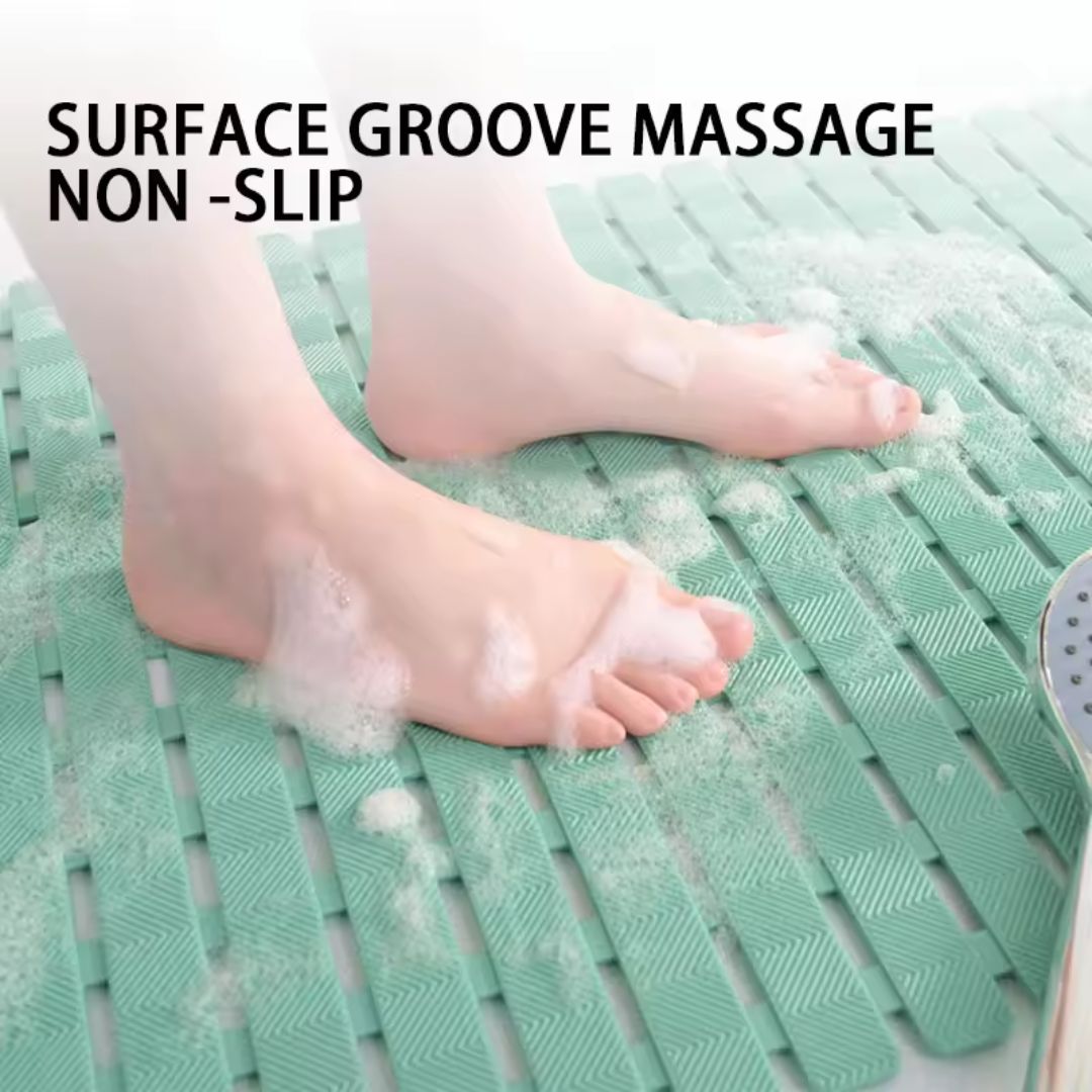 HOMSEF Lightweight PVC Non-Slip with Drain Holes Shower Floor Mat / Footmat for Bathroom or Bathtub - Image 6