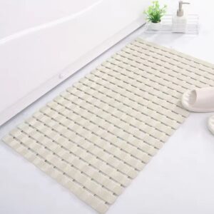 HOMSEF Lightweight PVC Non-Slip with Drain Holes Shower Floor Mat / Footmat for Bathroom or Bathtub