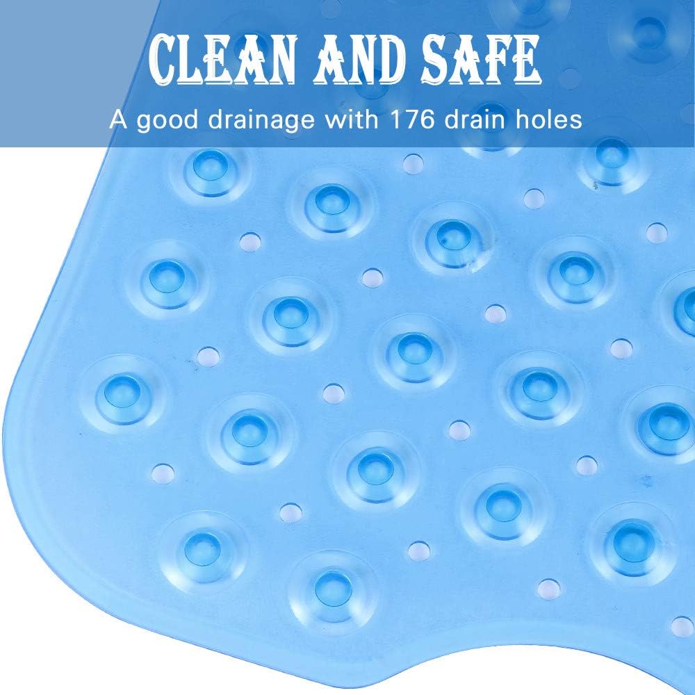 HOMSEF Non-Slip Shower Mat / Suction Cups and Drain Holes Mat for Bathtub - Image 3