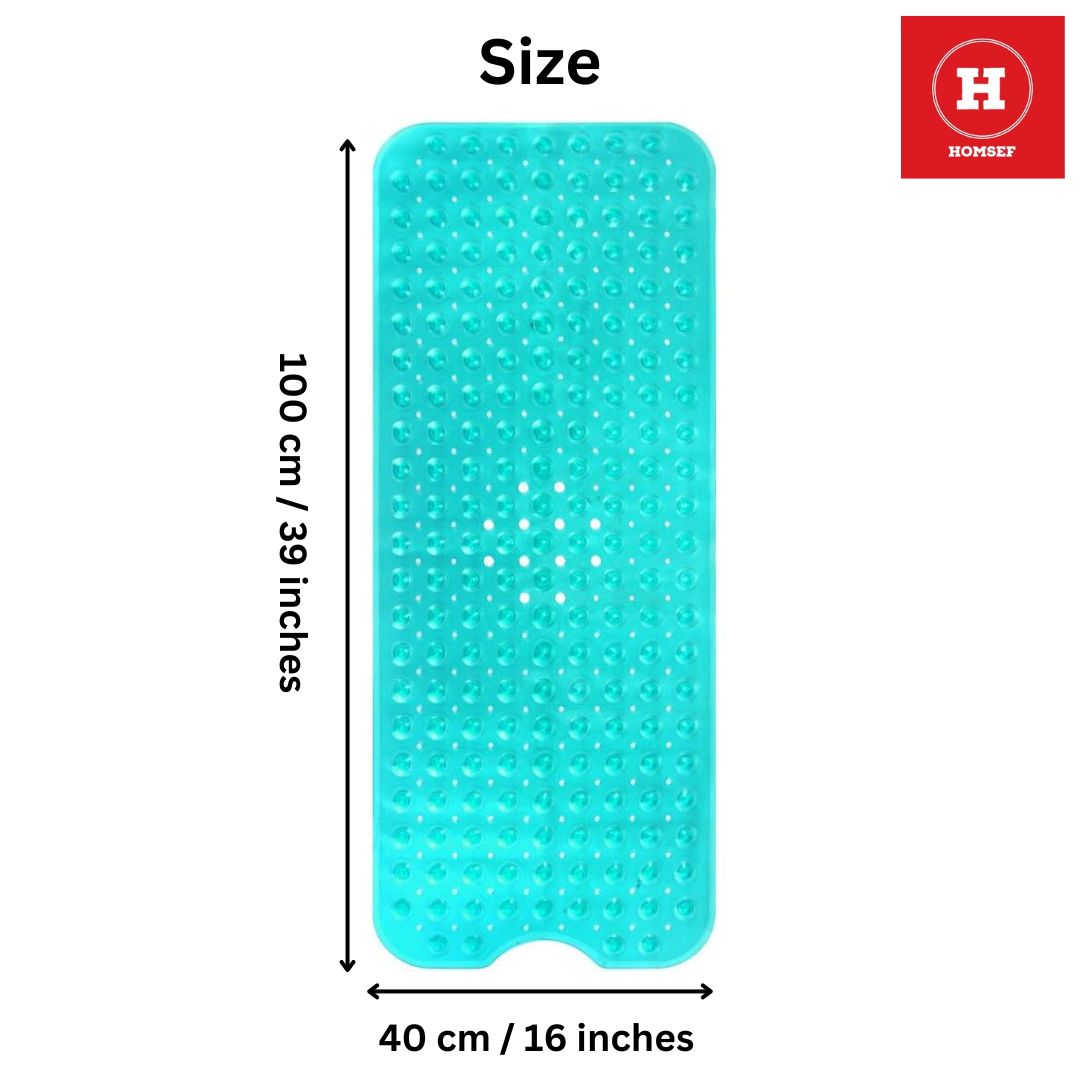 HOMSEF Non-Slip Shower Mat / Suction Cups and Drain Holes Mat for Bathtub - Image 2