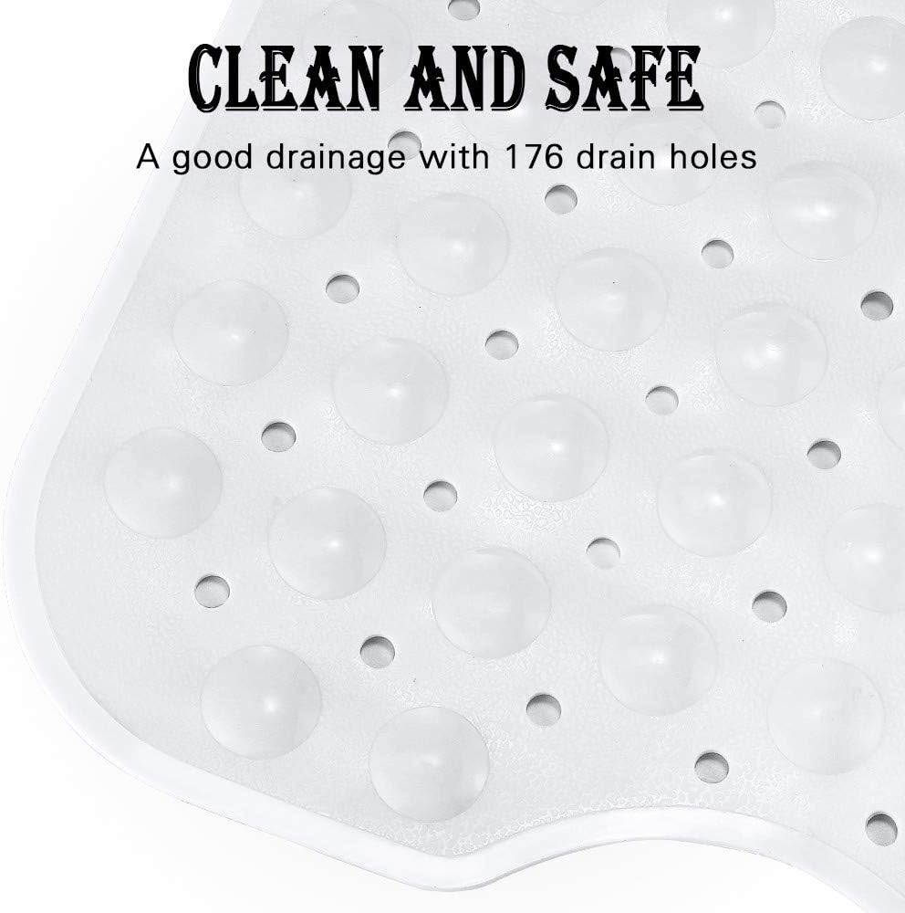 Homsef Textured Bathtub Mat with Suction Cups, 40 × 100 cm - Image 5