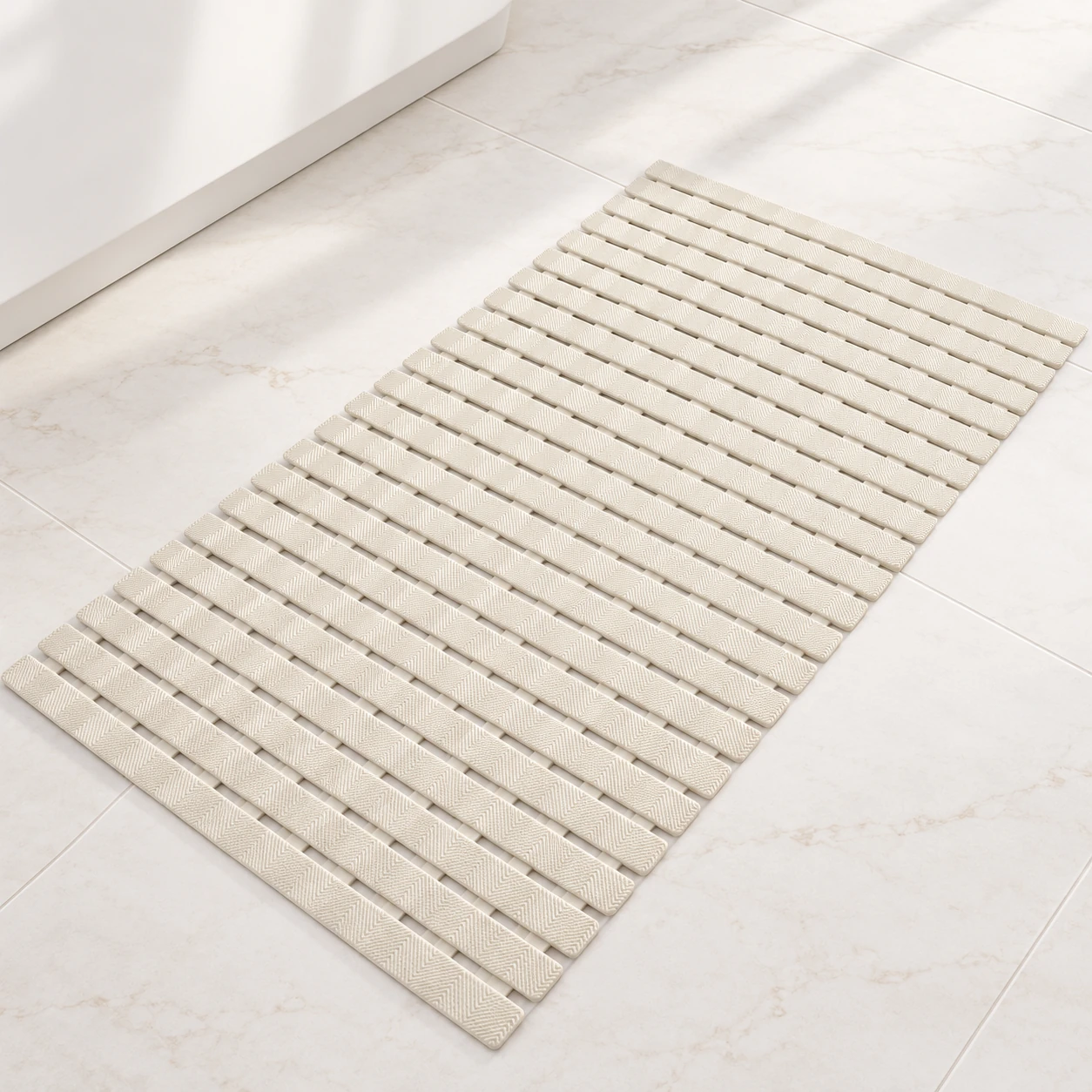 Camel Homsef PVC strip shower floor mat with drainage gaps