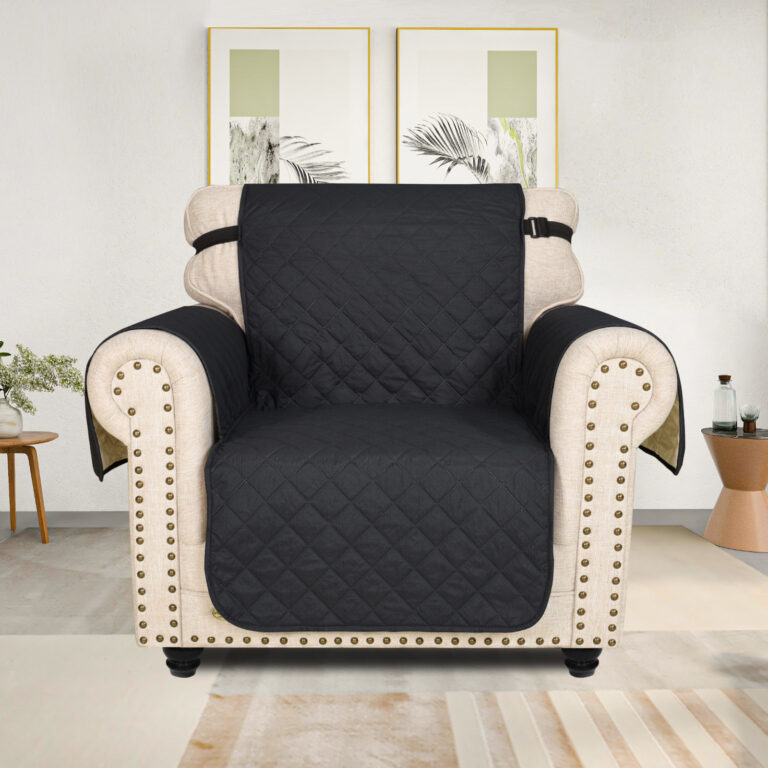 Homsef Quilted Sofa Cover with Side Pockets
