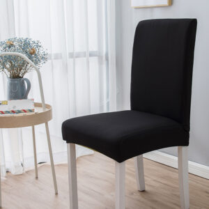 HOMSEF Milk Silk Polyester & Spandex Stretchable Solid Pattern Chair Cover