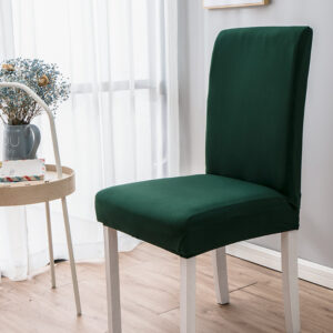 HOMSEF Milk Silk Polyester & Spandex Stretchable Solid Pattern Chair Cover