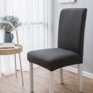 HOMSEF Milk Silk Polyester & Spandex Stretchable Solid Pattern Chair Cover