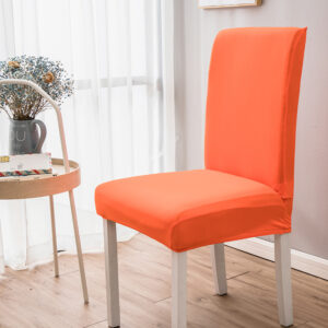 HOMSEF Milk Silk Polyester & Spandex Stretchable Solid Pattern Chair Cover