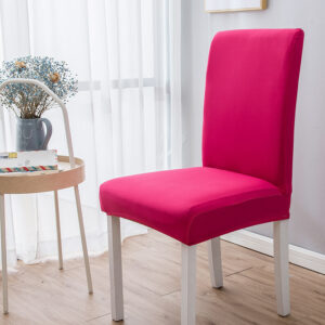 HOMSEF Milk Silk Polyester & Spandex Stretchable Solid Pattern Chair Cover
