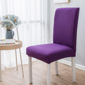 HOMSEF Milk Silk Polyester & Spandex Stretchable Solid Pattern Chair Cover