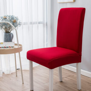 HOMSEF Milk Silk Polyester & Spandex Stretchable Solid Pattern Chair Cover