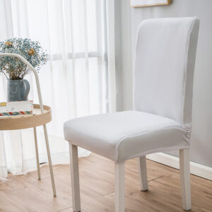 HOMSEF Milk Silk Polyester & Spandex Stretchable Solid Pattern Chair Cover