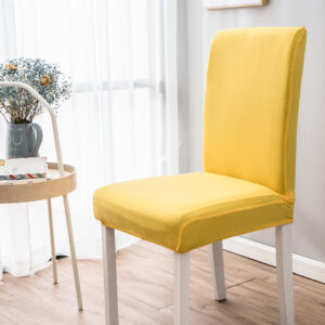 HOMSEF Milk Silk Polyester & Spandex Stretchable Solid Pattern Chair Cover