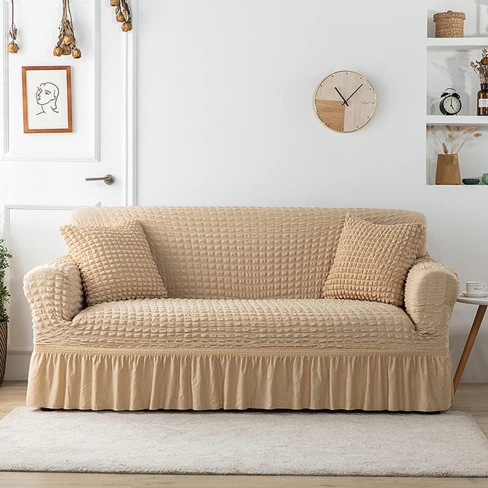 Homsef Turkish Bubble Frill Stretch Sofa Cover - Image 16