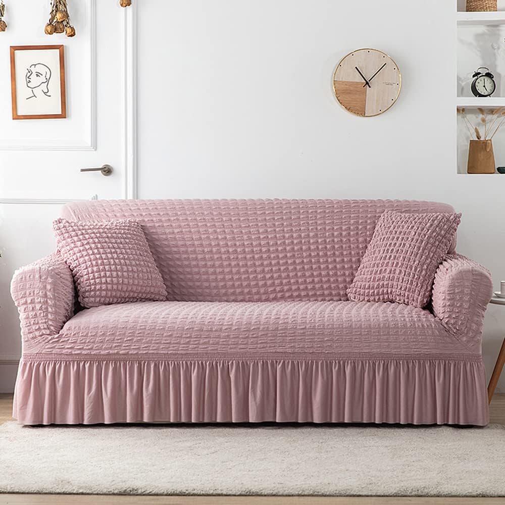 Homsef Turkish Bubble Frill Stretch Sofa Cover - Image 9