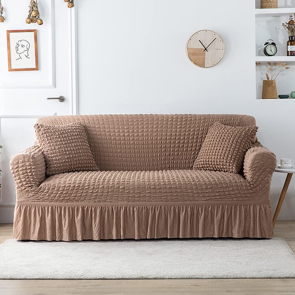 Homsef Turkish Bubble Frill Stretch Sofa Cover - Image 6