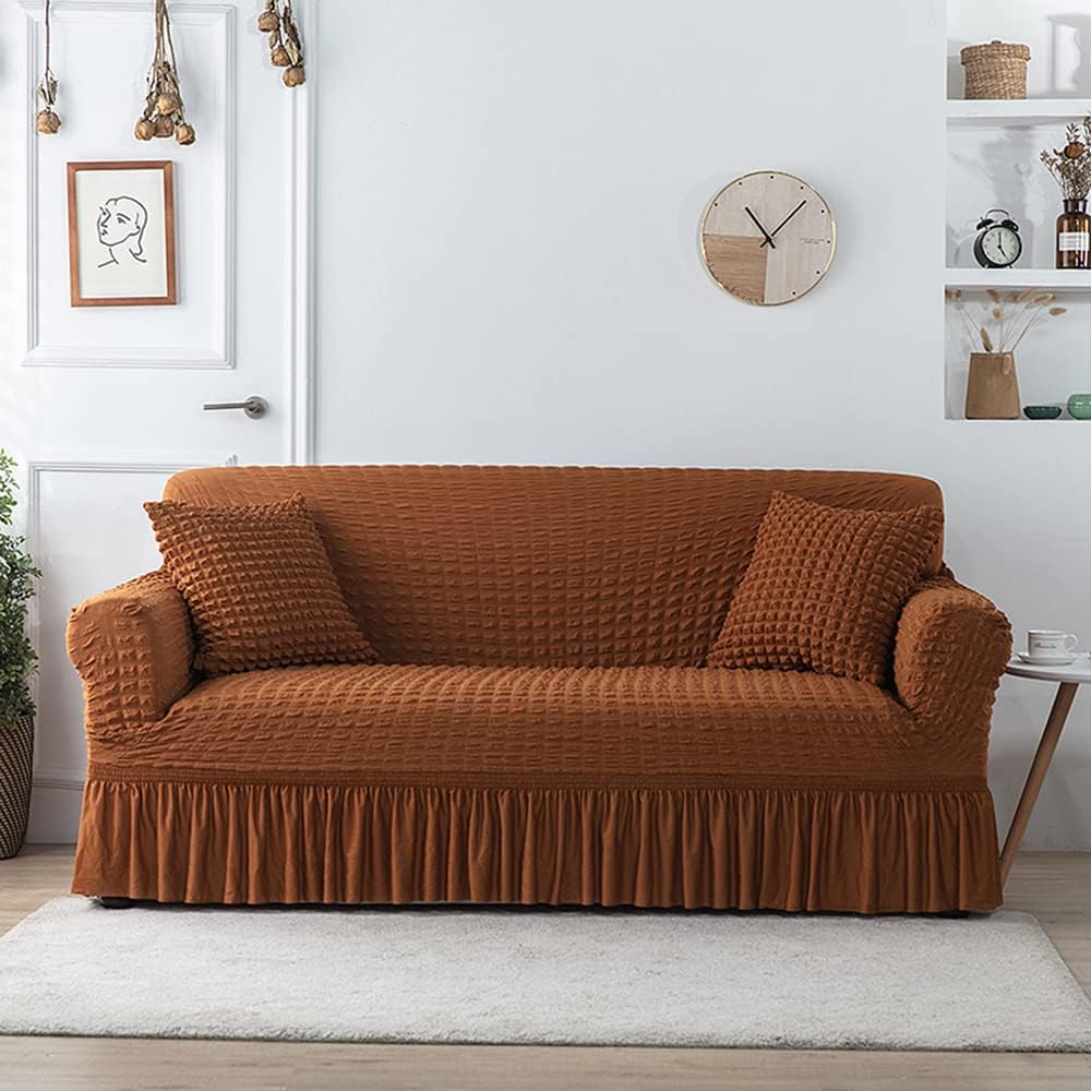 Homsef Turkish Bubble Frill Stretch Sofa Cover - Image 14