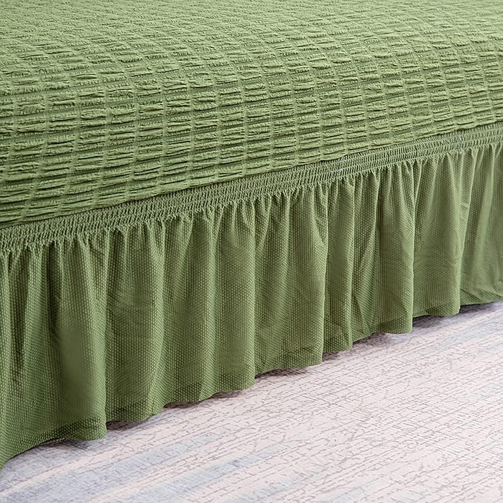 HOMSEF Turkish Bubble Frill, Elastic Stretchable Sofa Cover, High durable for Living Room & Bed Room. - Image 4