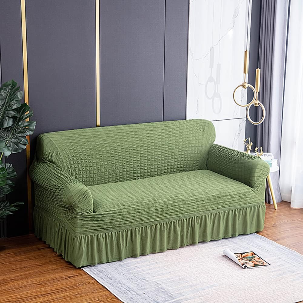 HOMSEF Turkish Bubble Frill, Elastic Stretchable Sofa Cover, High durable for Living Room & Bed Room. - Image 6