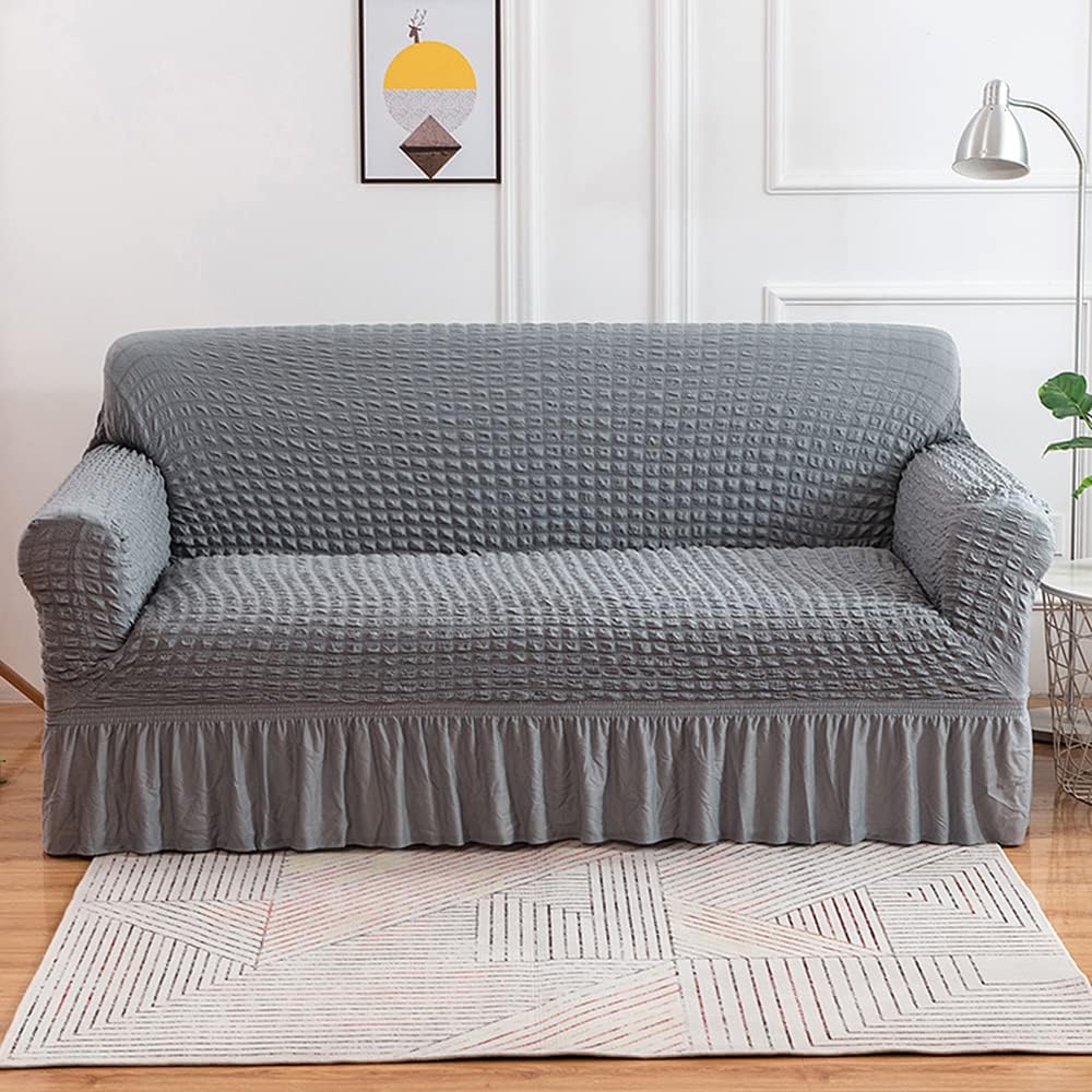 Homsef Turkish Bubble Frill Stretch Sofa Cover - Image 11