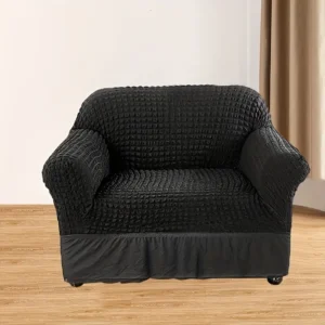 HOMSEF Turkish Bubble Frill, Elastic Stretchable Sofa Cover, High durable for Living Room & Bed Room.