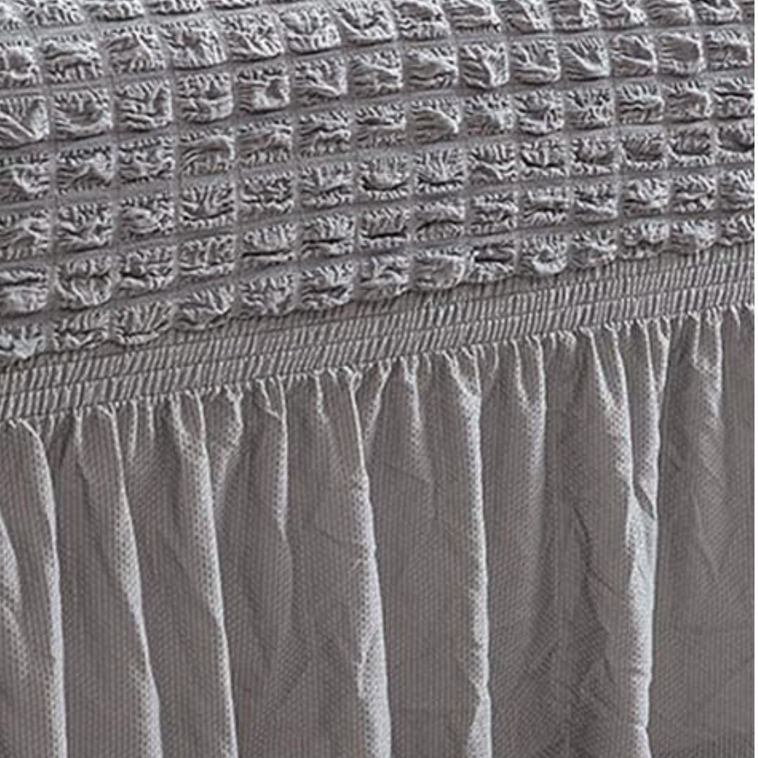 HOMSEF Turkish Bubble Frill, Elastic Stretchable Sofa Cover, High durable for Living Room & Bed Room. - Image 4