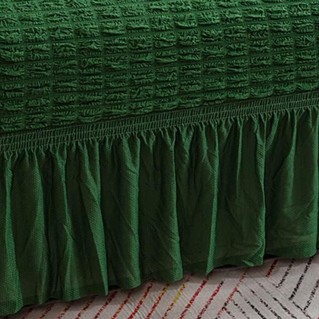 HOMSEF Turkish Bubble Frill, Elastic Stretchable Sofa Cover, High durable for Living Room & Bed Room. - Image 2